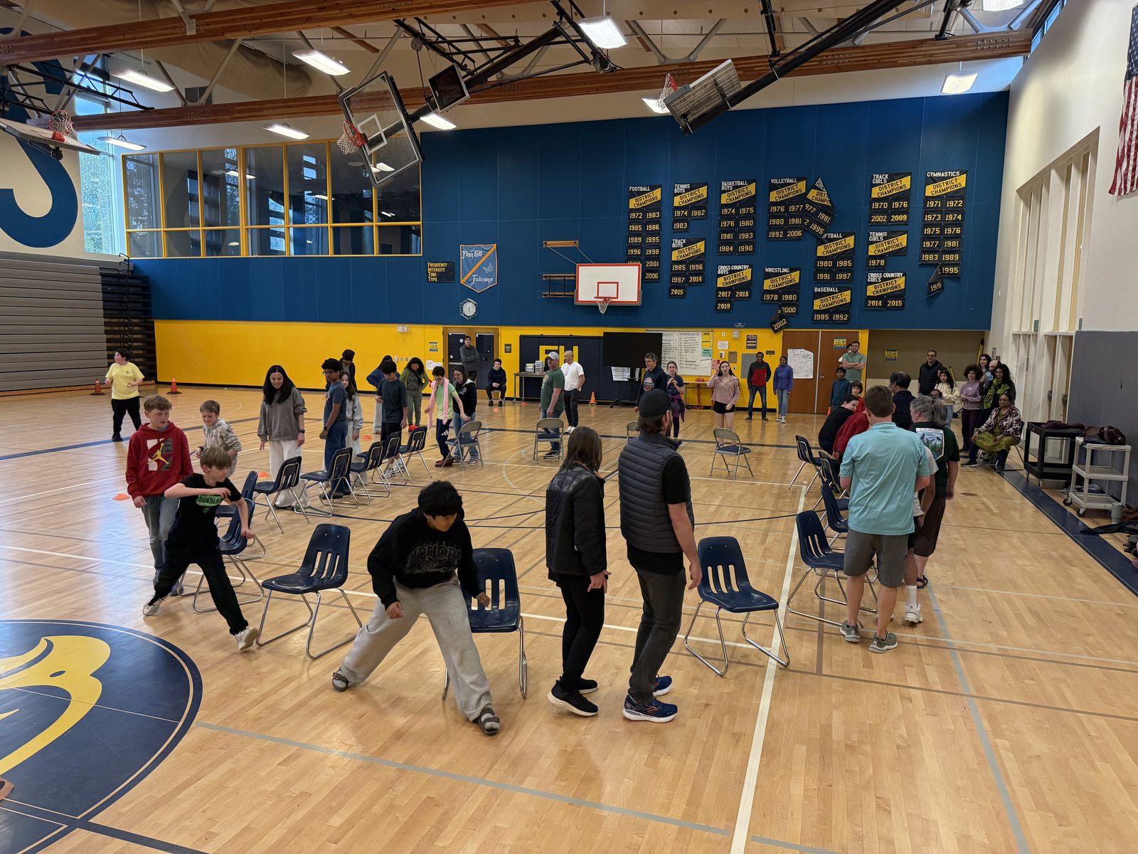 Families gathered for an EAS community event